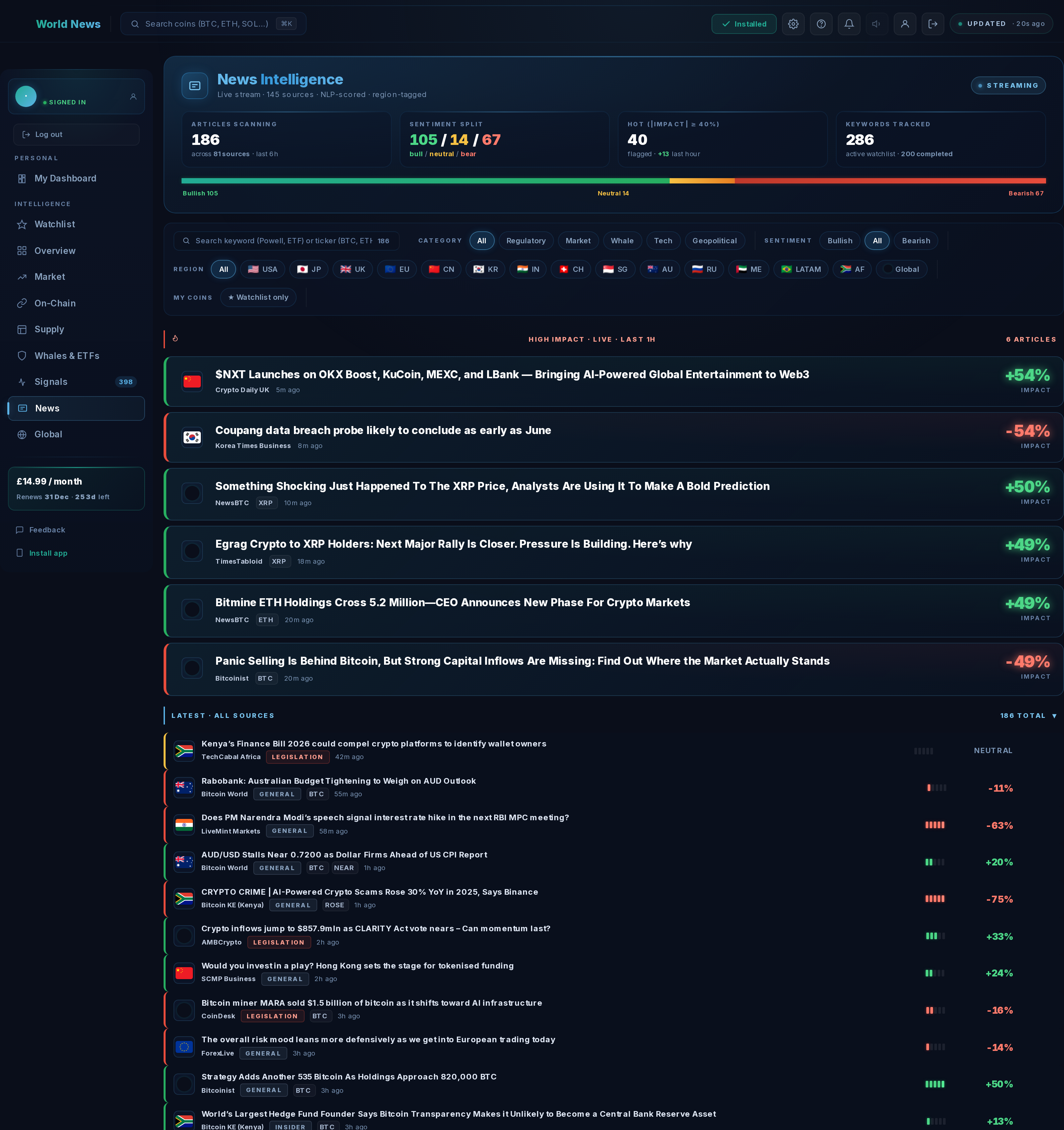 News tab preview